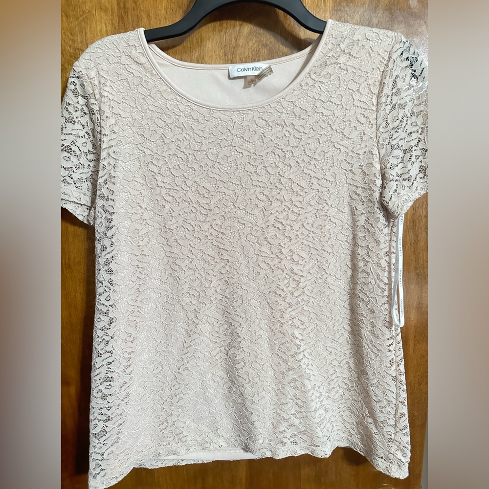 Calvin Klein Blush Lace Top